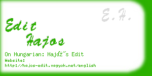 edit hajos business card